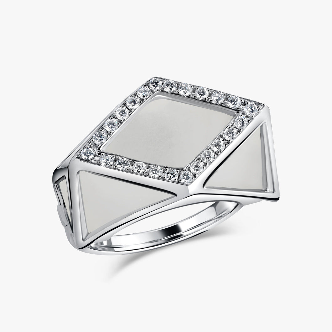 Nostalgia Diamond Geo Ring